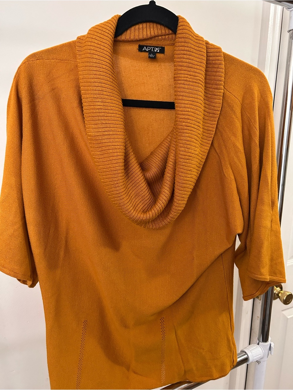 Apt. 9 Women's Cowl Neck Sweater in Mustard